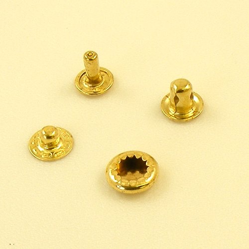10mm Brass Plated Press Studs artisanleather.co.uk